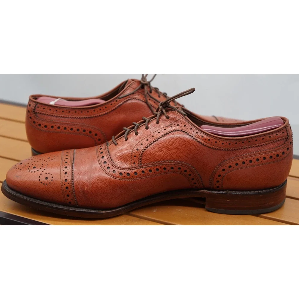 Allen Edmonds Strand Men’s Leather Cap Toe Oxfords Sz 9.5 D Made In 🇺🇸